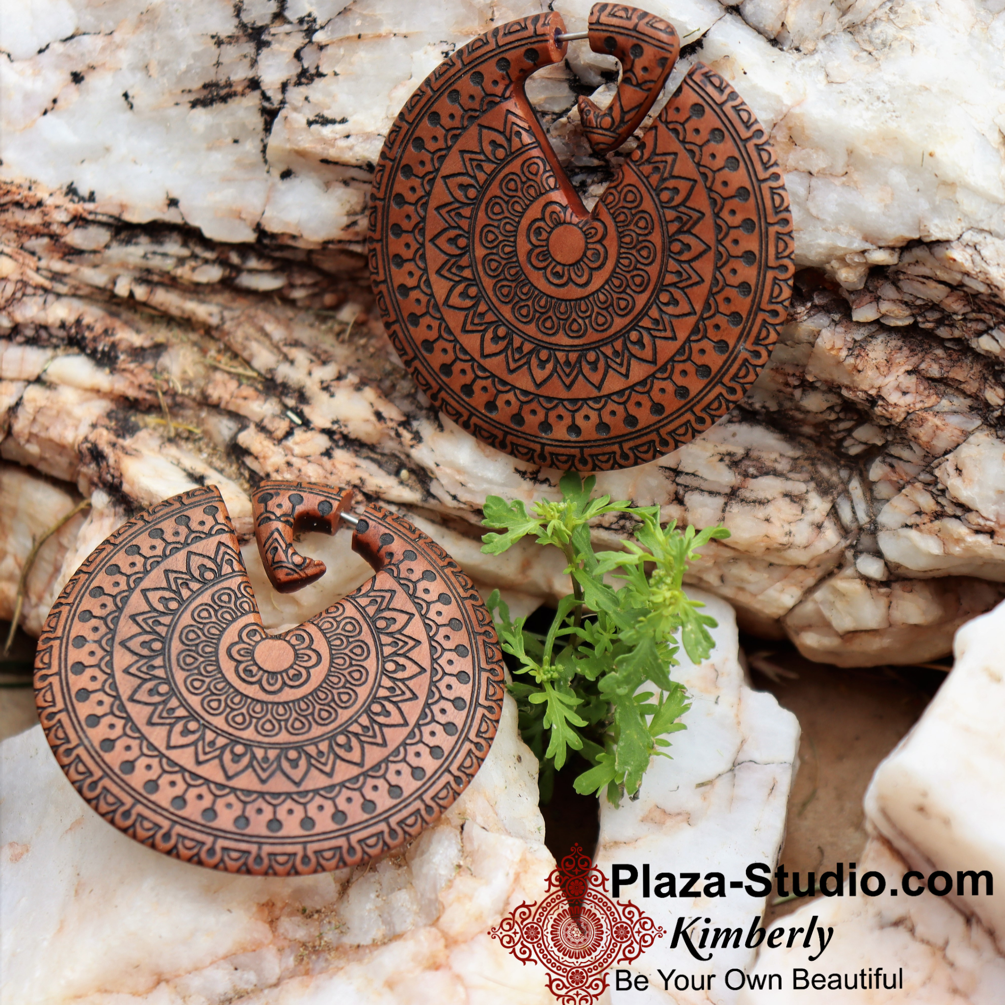 Wood hot sale gauge earrings