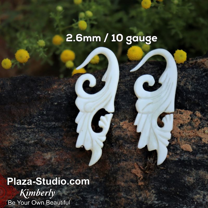 Bone sale gauge earrings